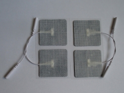 Elektródy k TENS samolepiace 46x47 mm šedé / 4ks v bal